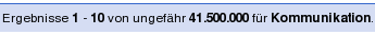 Beispiel für unüberblickbar viele Suchergebnisse bei Google